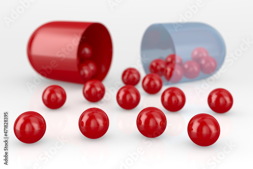 capsule on white background...