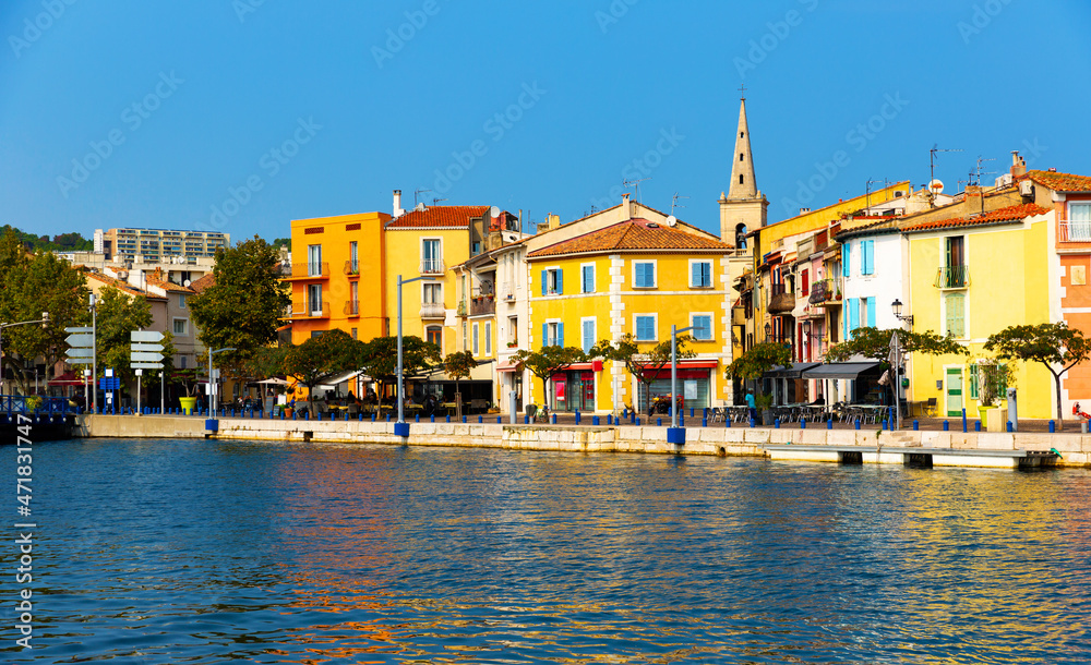 View on canal at old village of Martigues at the french riviera, France