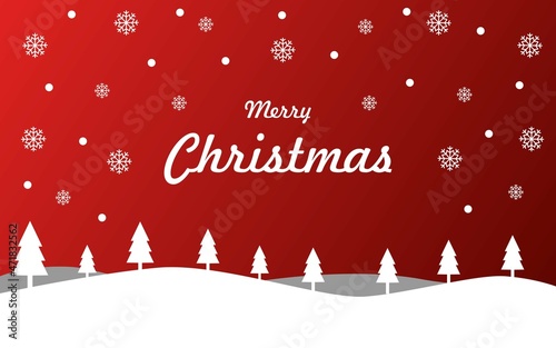 merry christmas background greeting design in red color. designs for banner and cover templates.