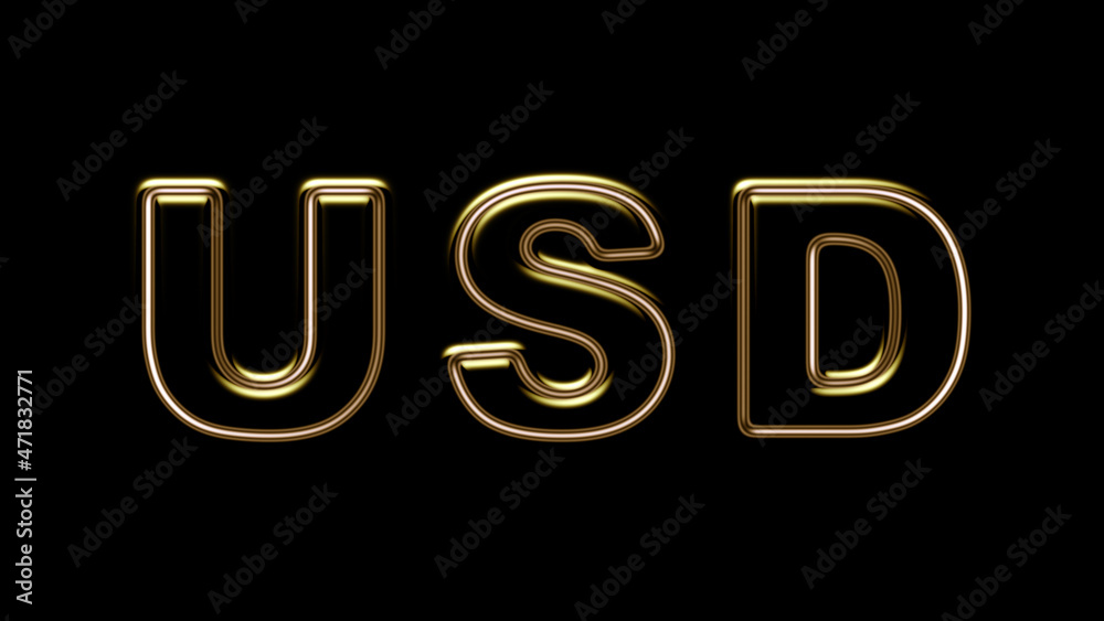 Dollar icon isolated on black background. Illustration. Dollar icon isolated on black background. Illustration.
