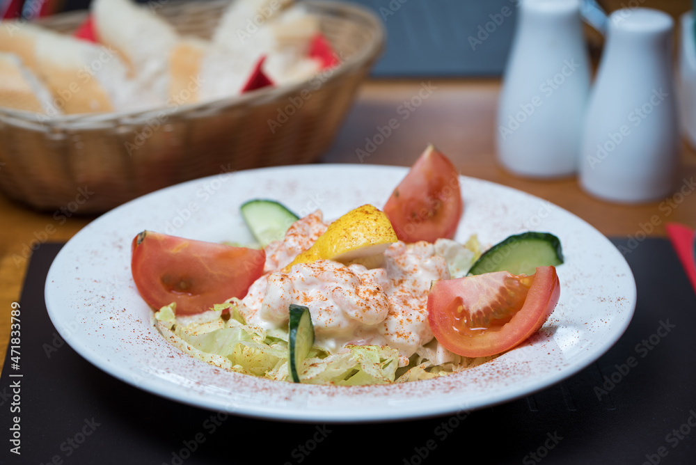 Pub lunch, traditional British bar or restaurant food Pub lunch, traditional British bar or restaurant food