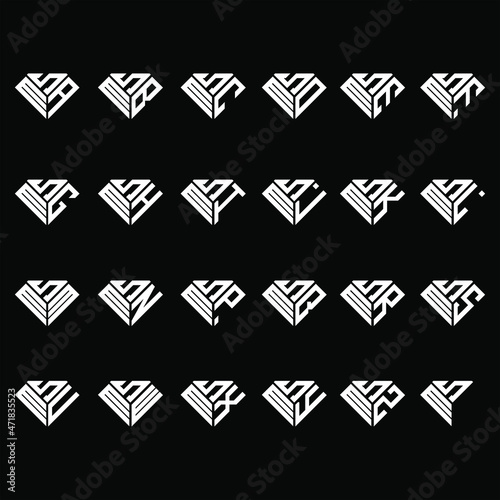 SMA to SMZ letter logo creative design, Multiple triple letter logo design