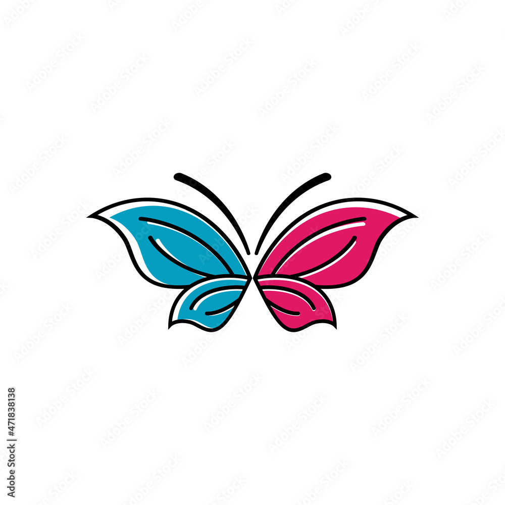 Naklejka premium butterfly logo icon design template vector