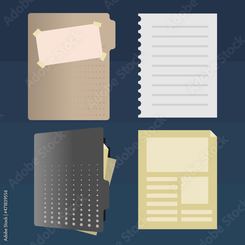 File folder paper dossier document pack