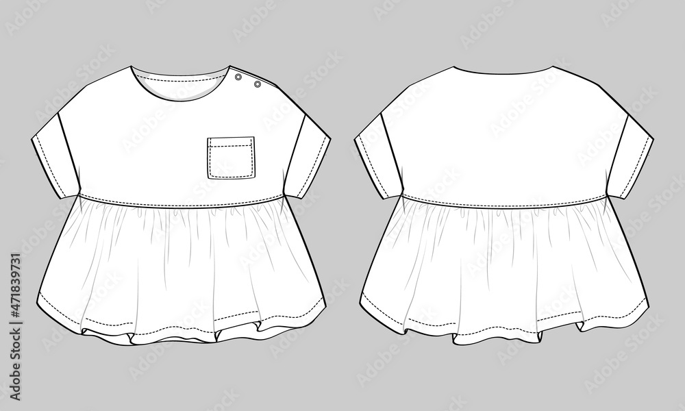 set-fashion-flat-sketches-baby-girl-31 | Kids fashion clothes, Fashion  design, Fashion design sketches