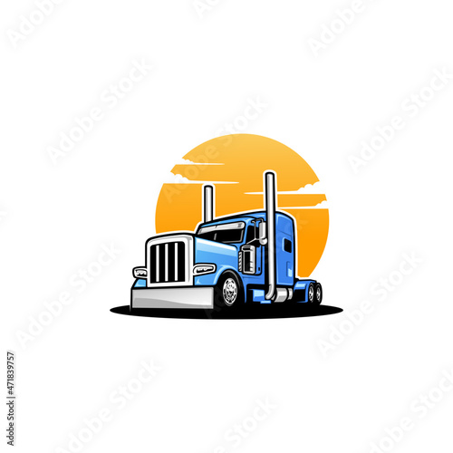 Trucking logo. Premium vector logo design isolated. Ready made logo concept