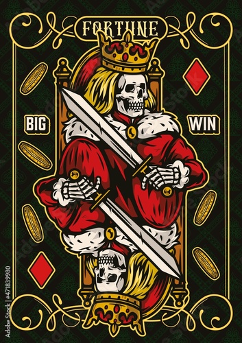 Gambling colorful poster