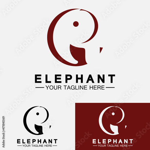 Elephant Logo Vector Illustrator Design Template