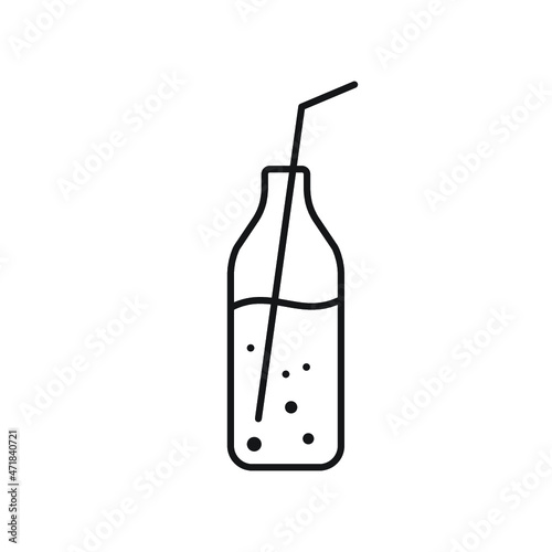 soda bottle icon illustration isolated symbol