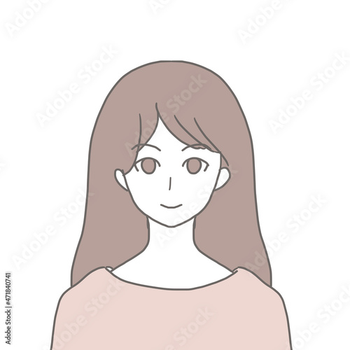 美容　女性　人物　イラスト
