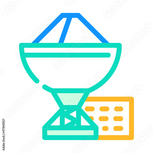 radio telescope color icon vector. radio telescope sign. isolated symbol illustration