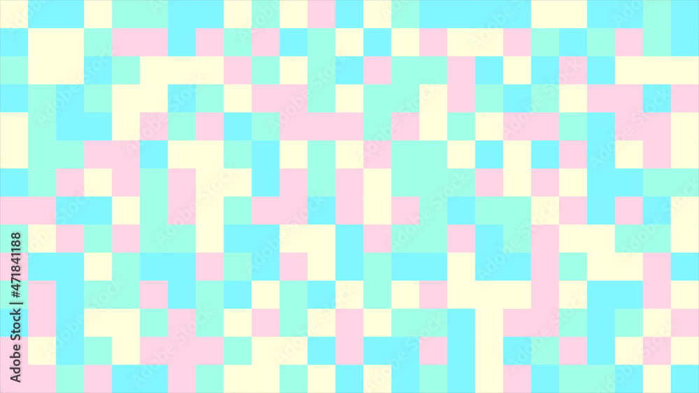 pastel color background with square shape