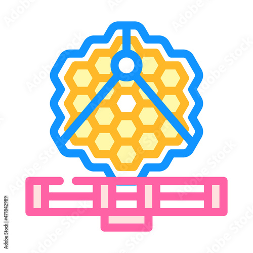 james webb space telescope color icon vector. james webb space telescope sign. isolated symbol illustration