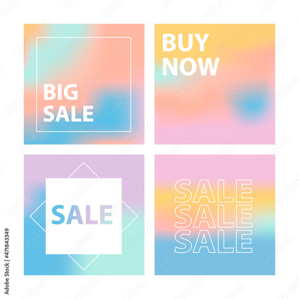 Fototapeta premium Banner Template Sticker big sale Buy now text sign Vector holiday illustration.