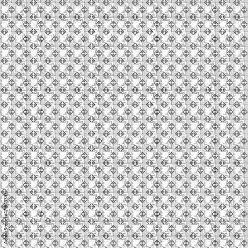 vector background pattern with geometric ornament, ornament under embroidery on fabric, white on a gray background  
