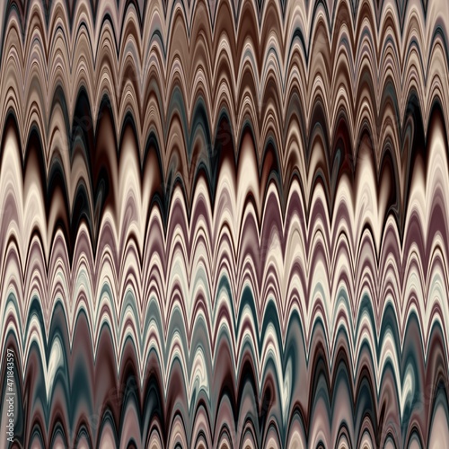 Seamless combed Turkish ebru marble effect surface pattern design for print. High quality illustration. Luxurious ancient art form. Wavy liquid fluid marbled book paper antique graphic design.