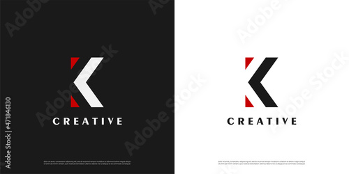Letter K logo icon arrow design template elements	