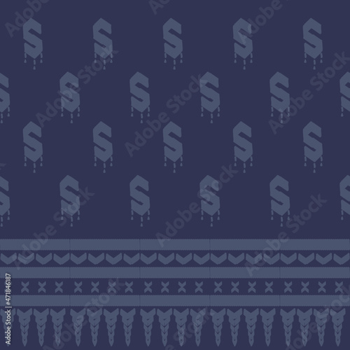 pattern with ikat