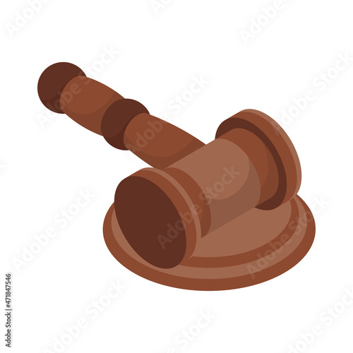 wooden justice gavel