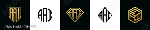 Initial letters AAI logo designs Bundle photo