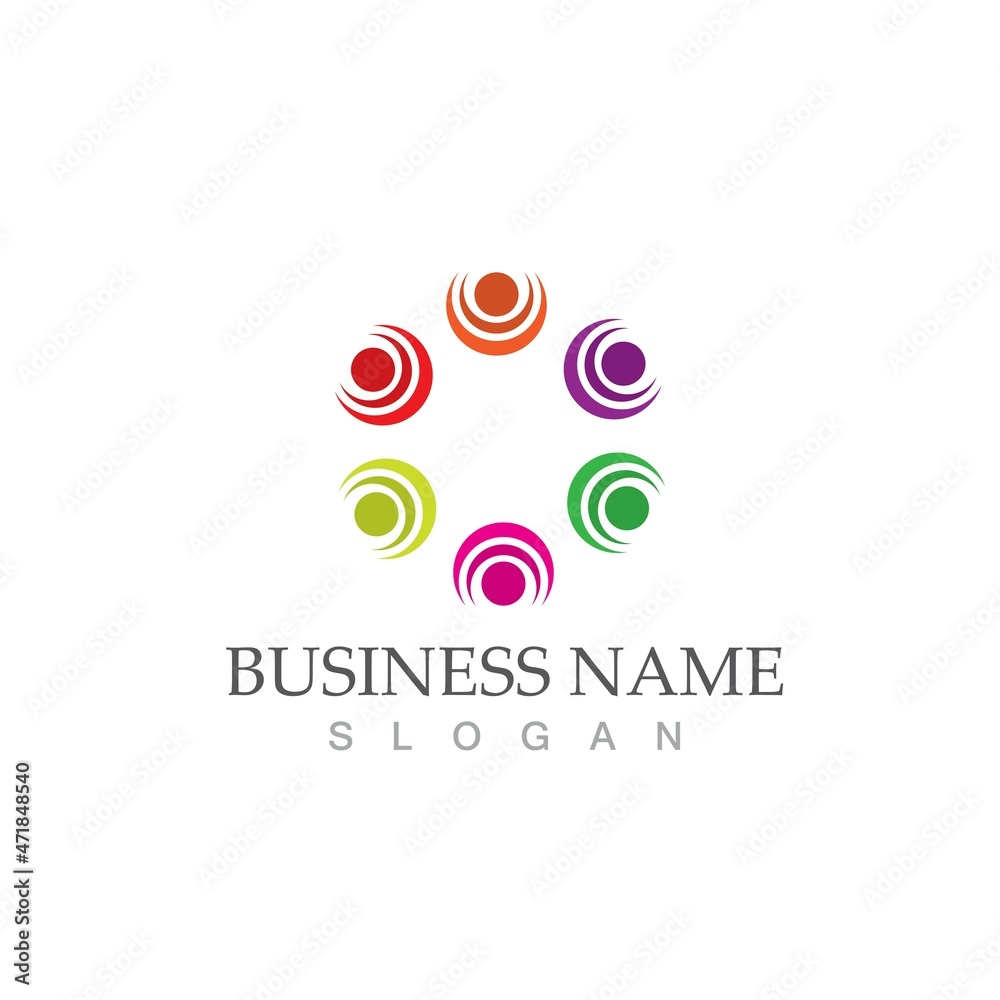 Community, network and social icon Community, network and social icon