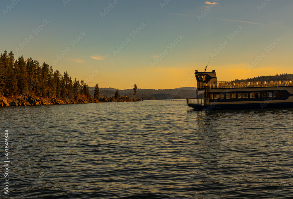 Sunset Cruise on Lake Coeur d' Alene, Coeur d' Alene, Idaho, USA