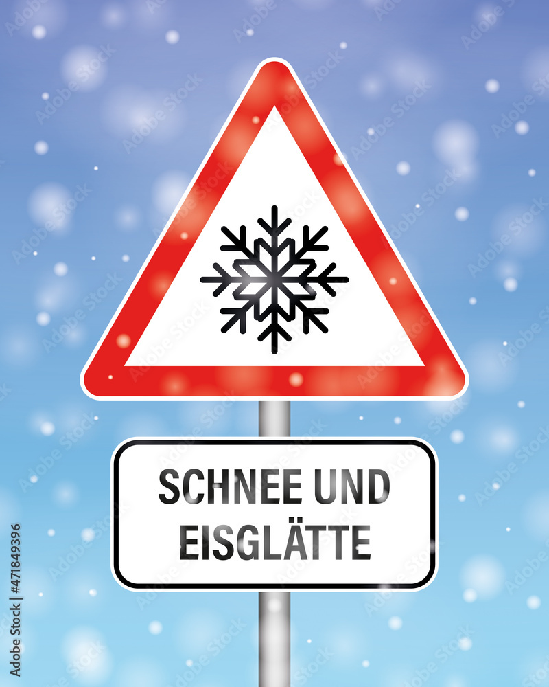 verkehrsschild-vorsicht-schnee-und-eisgl-tte-stock-vector-adobe-stock