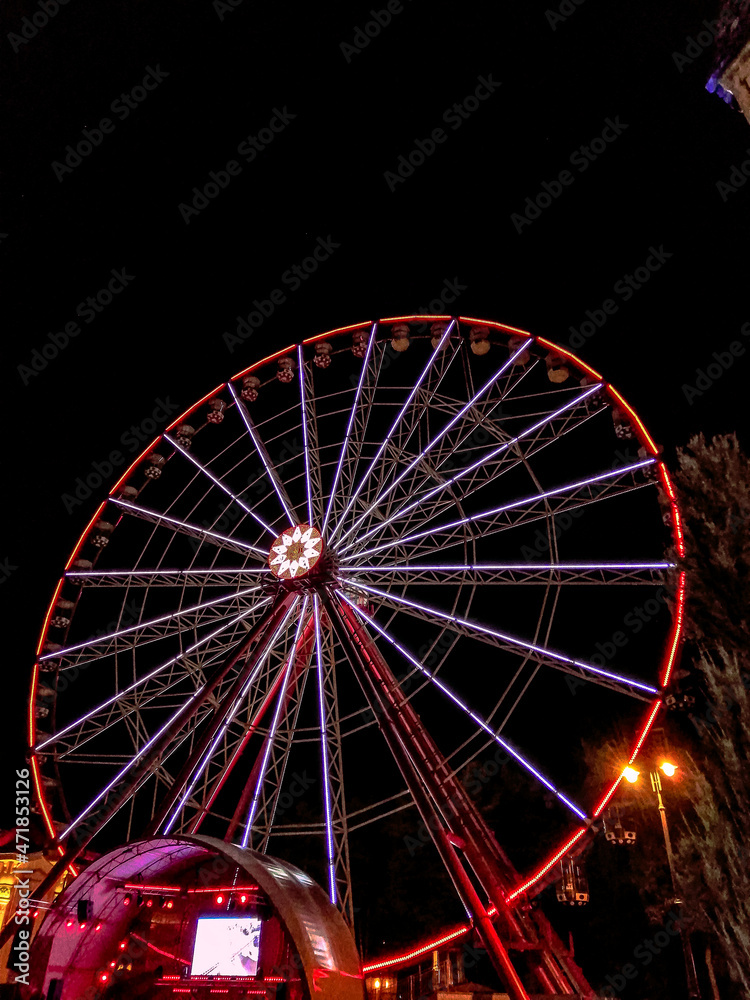 ferris wheel in night ferris wheel in night