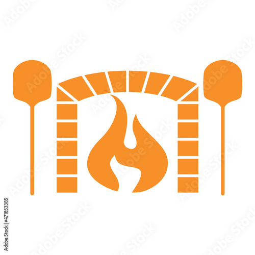 pizza cookware logo icon vector