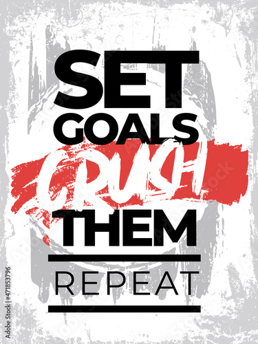 Fitness quote. Motivational workout typography quote. Fitness poster design.