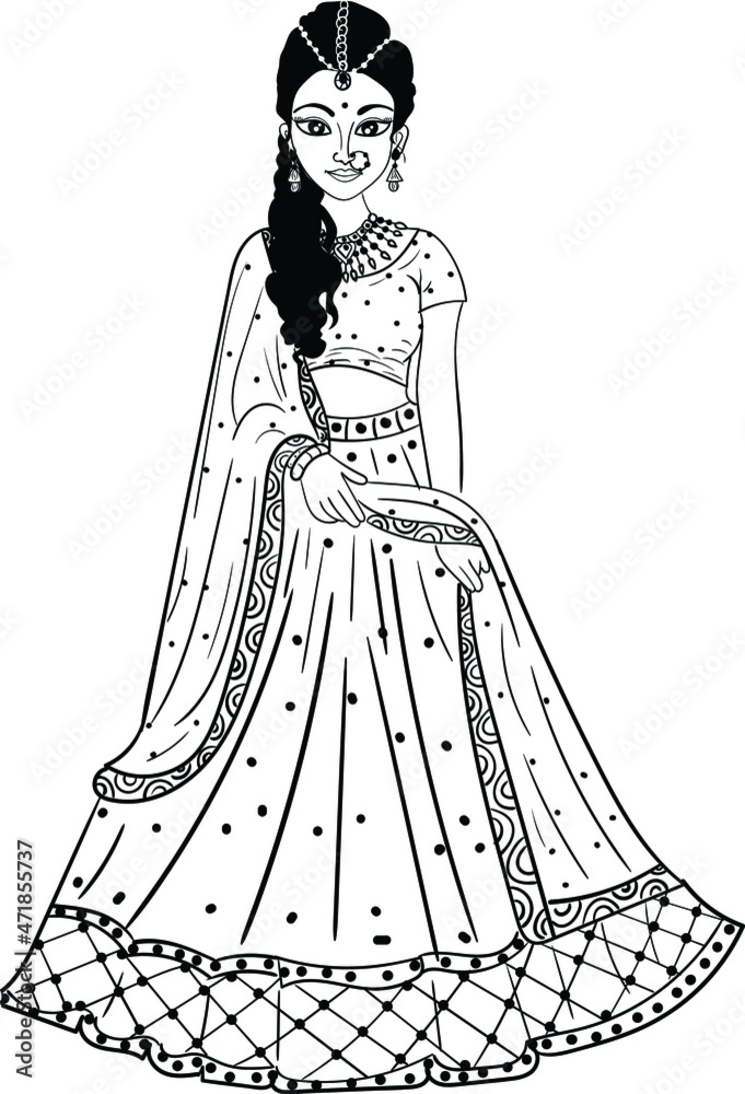 Indian Wedding Dress Sketches