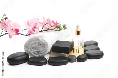 spa composition isolated on white background.