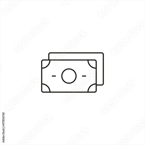 cash single icon line style graphic design vector