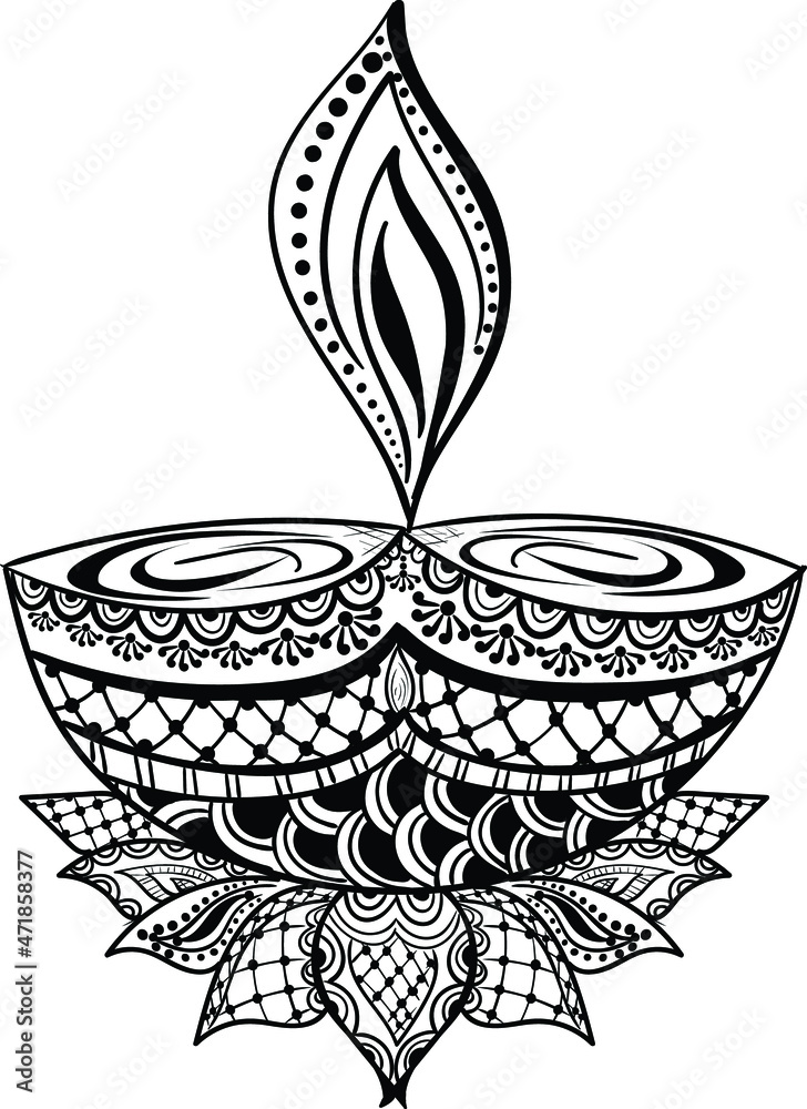 Design and Sketch » Happy Diwali greeting card