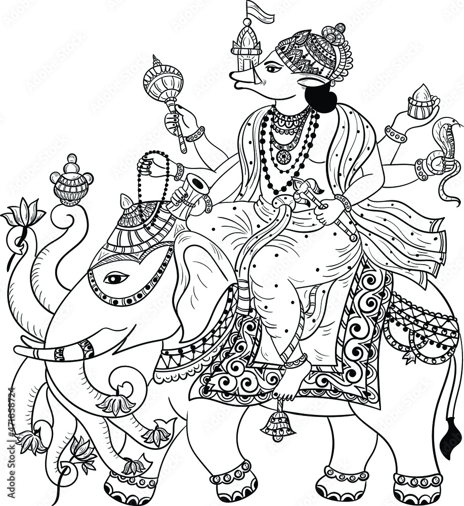 Hindu God - Vishnu | Indian art paintings, God art, Hindu art