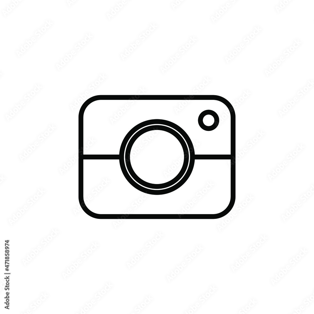 Camera, Photography, Digital, Photo, Studio, Media Line Icon, Vector, Illustration, Logo Template. Suitable For Many Purposes.