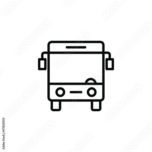 Bus, Public Transportation, Autobus, Automobile, City, Metro, Tourist, Urban Line Icon, Vector, Illustration, Logo Template. Suitable For Many Purposes.
