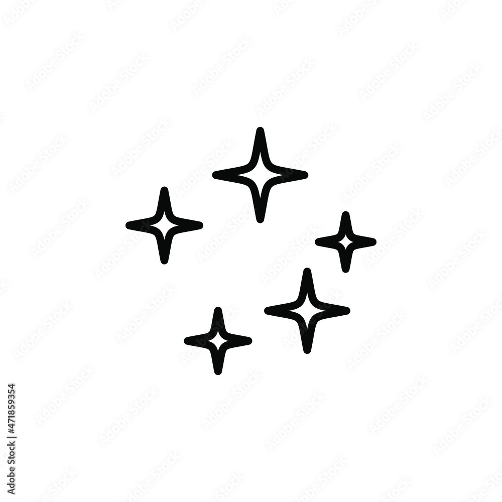 Stars, Night, Star, Sky, Sparkle Line Icon, Vector, Illustration, Logo Template. Suitable For Many Purposes. Stars, Night, Star, Sky, Sparkle Line Icon, Vector, Illustration, Logo Template. Suitable For Many Purposes.