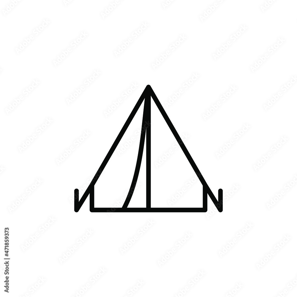 Camp, Tent, Camping, Travel, Adventure, Vacation Line Icon, Vector, Illustration, Logo Template. Suitable For Many Purposes. Camp, Tent, Camping, Travel, Adventure, Vacation Line Icon, Vector, Illustration, Logo Template. Suitable For Many Purposes.