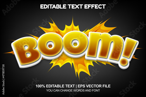 Boom comic editable text style effect