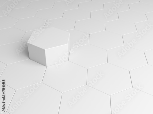 Background Abstract wallpaper Hexagon. 3D Scene