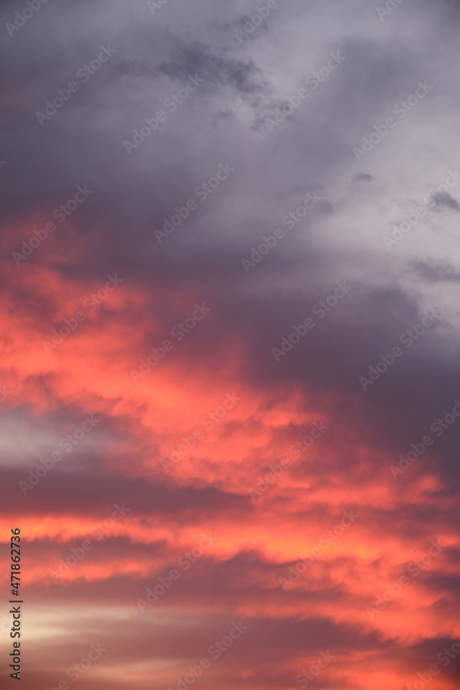 Colorful clouds at sunset