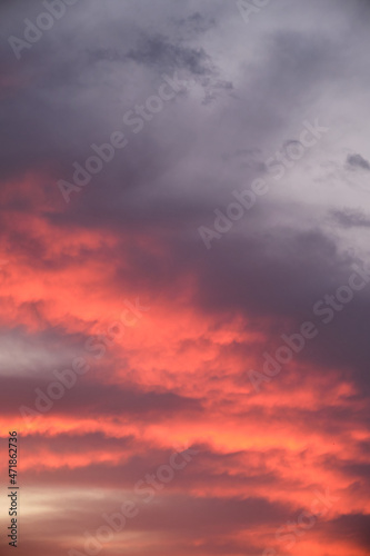 Colorful clouds at sunset