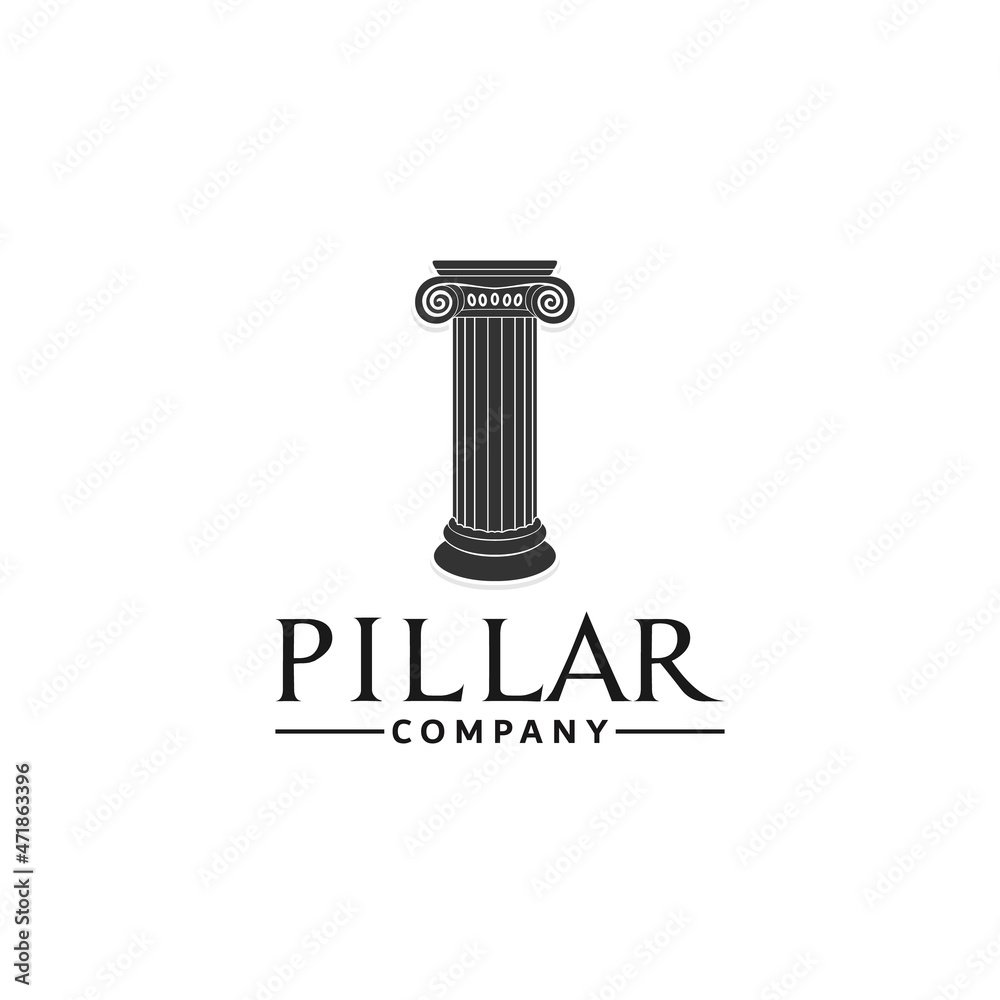 Pillar Logo Historical Building Symbol Design Inspiration Pillar Logo Historical Building Symbol Design Inspiration