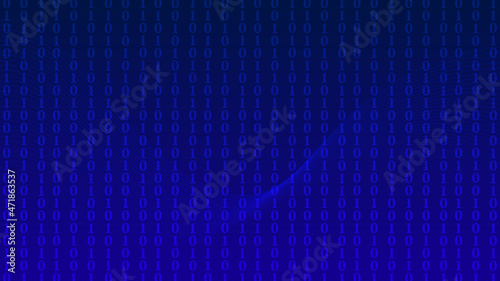 binary code technology blue background