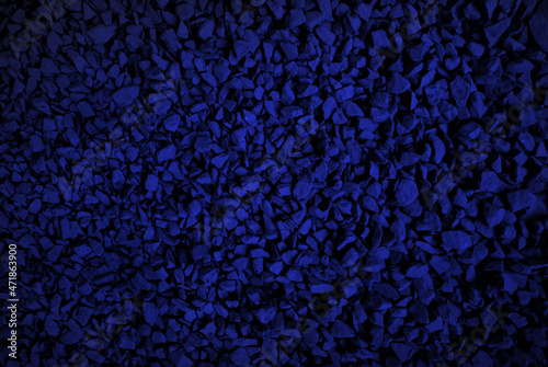 Blue small road stone background.