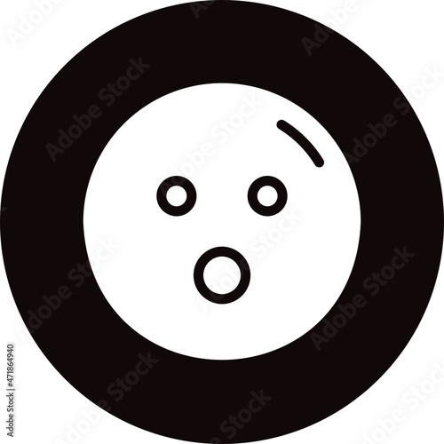 astonished glyph icon