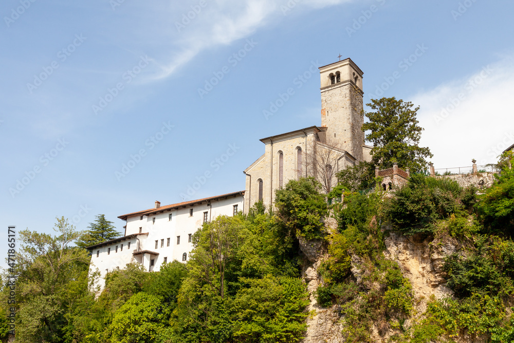 Panorama di Cividale del Friuli visto dal fiume Natisone in provincia di Udine. 