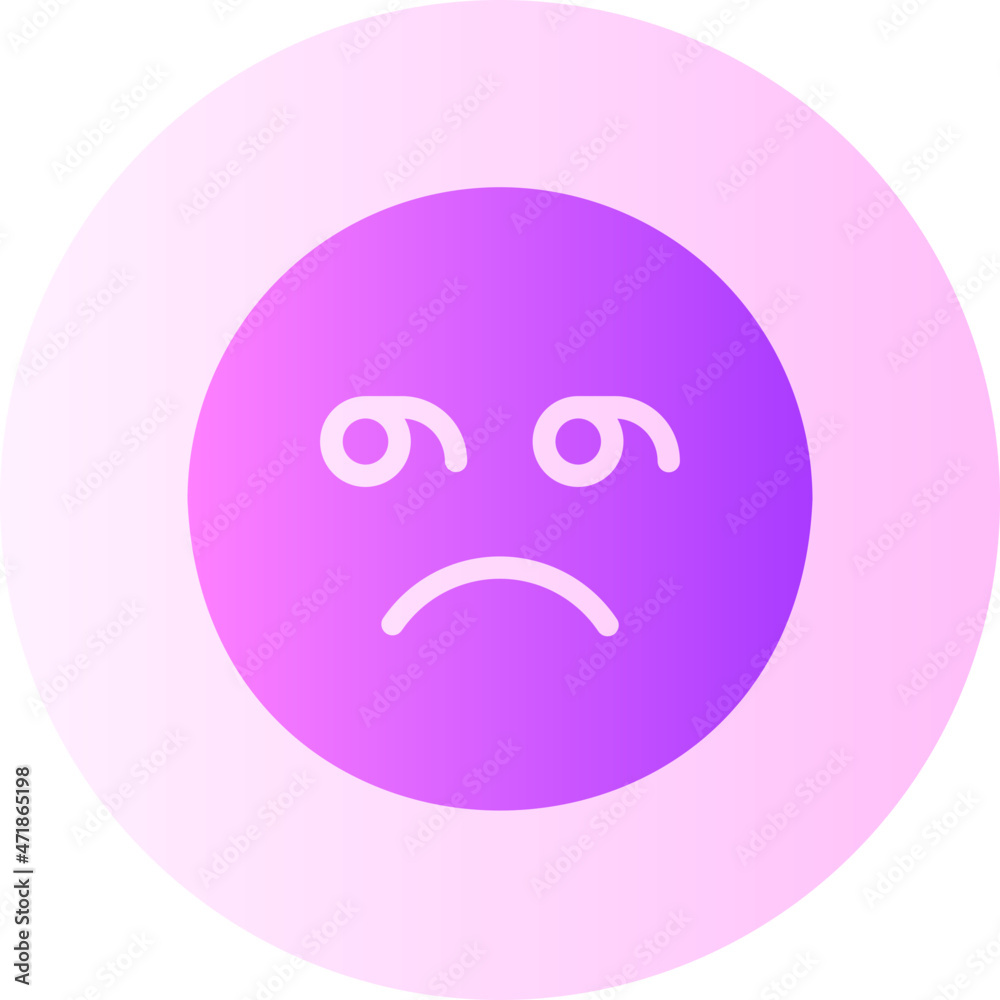 unhappy gradient icon unhappy gradient icon