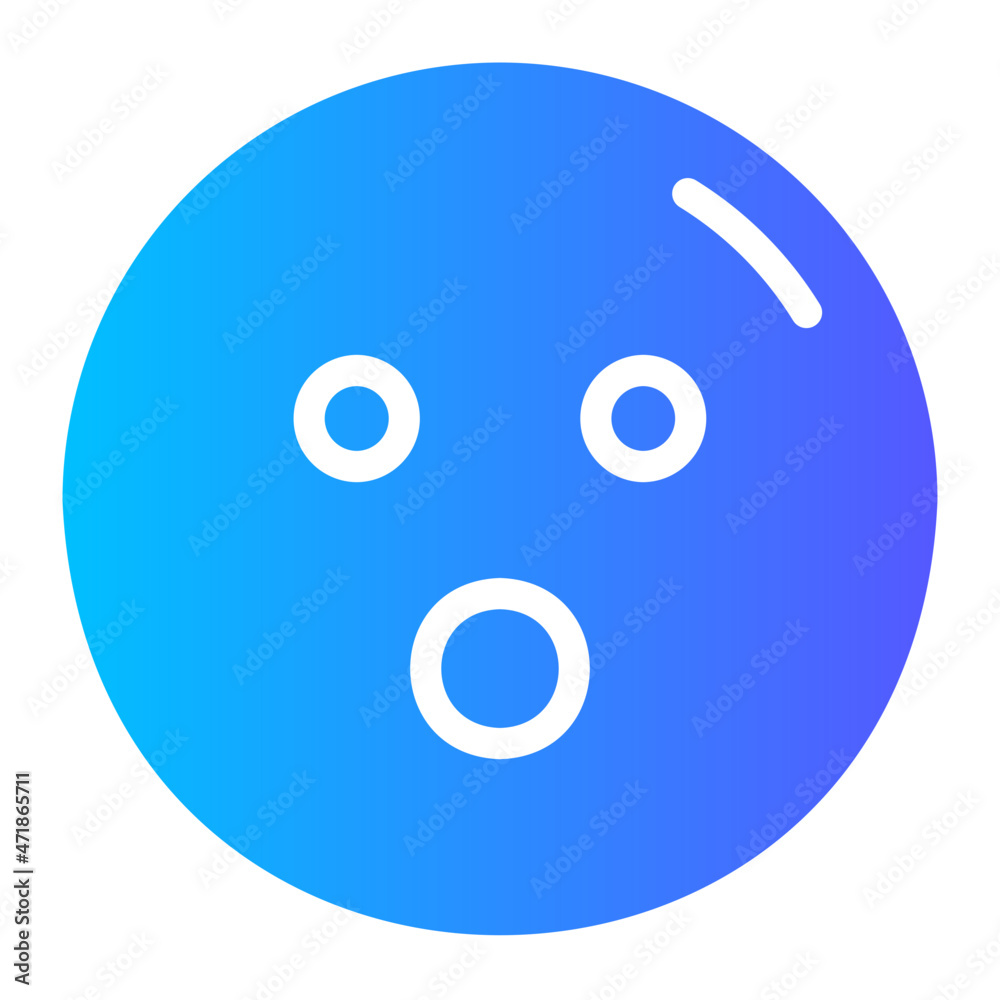 astonished gradient icon